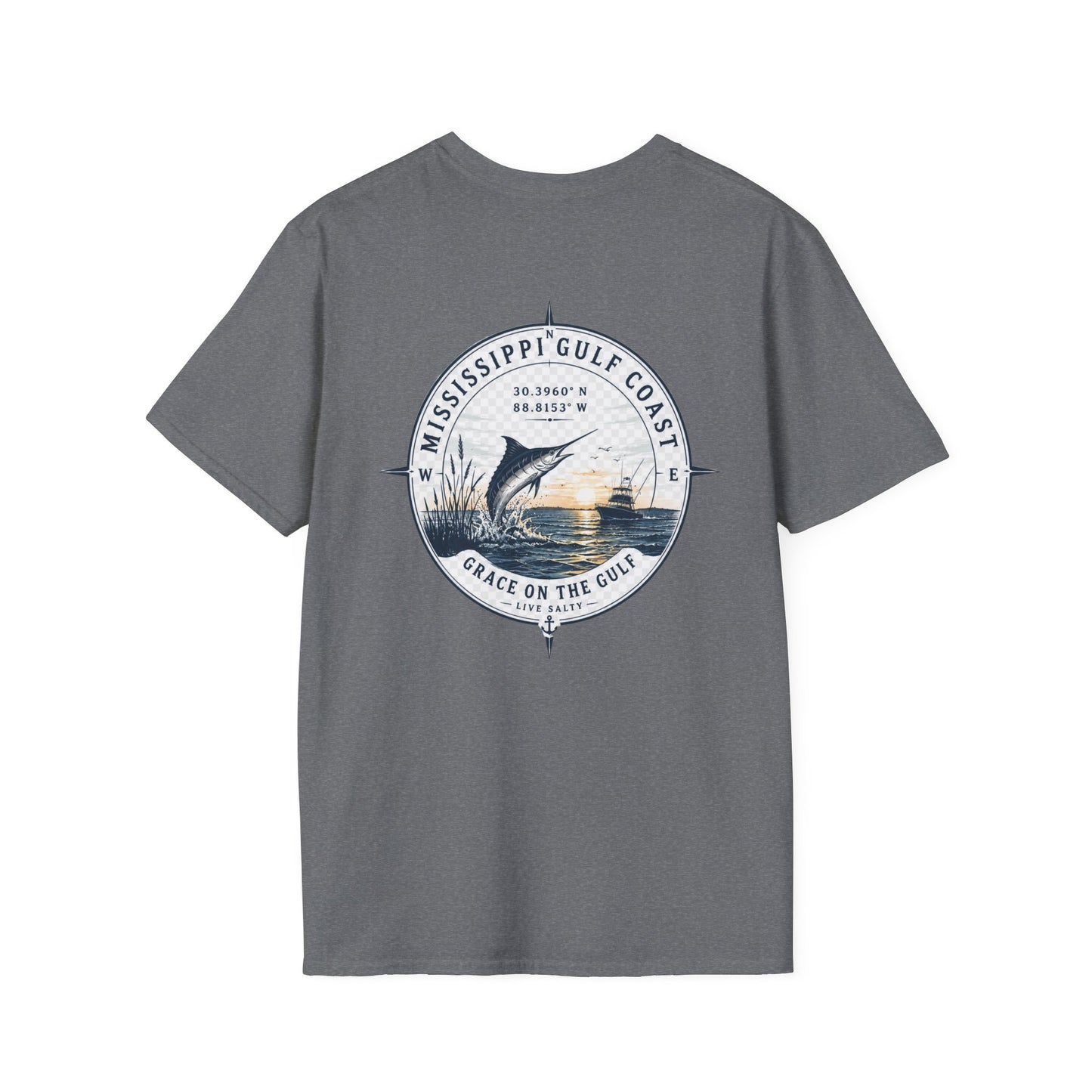 Grace on the Go Marlin Logo T-Shirt — Subtle Faith Graphic Tee
