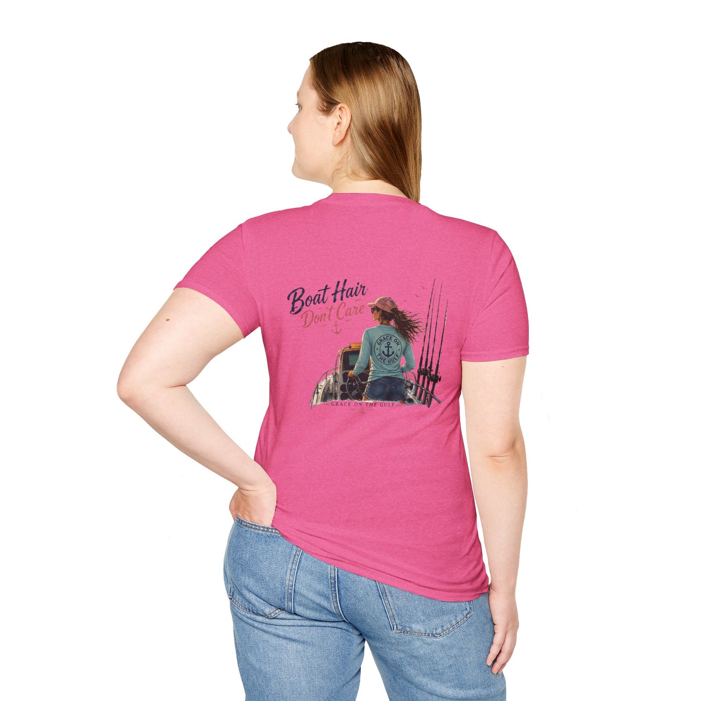 Minimal GOTG Boat Hair don’t Care T‑Shirt — Casual Marvel Guardians Graphic Tee