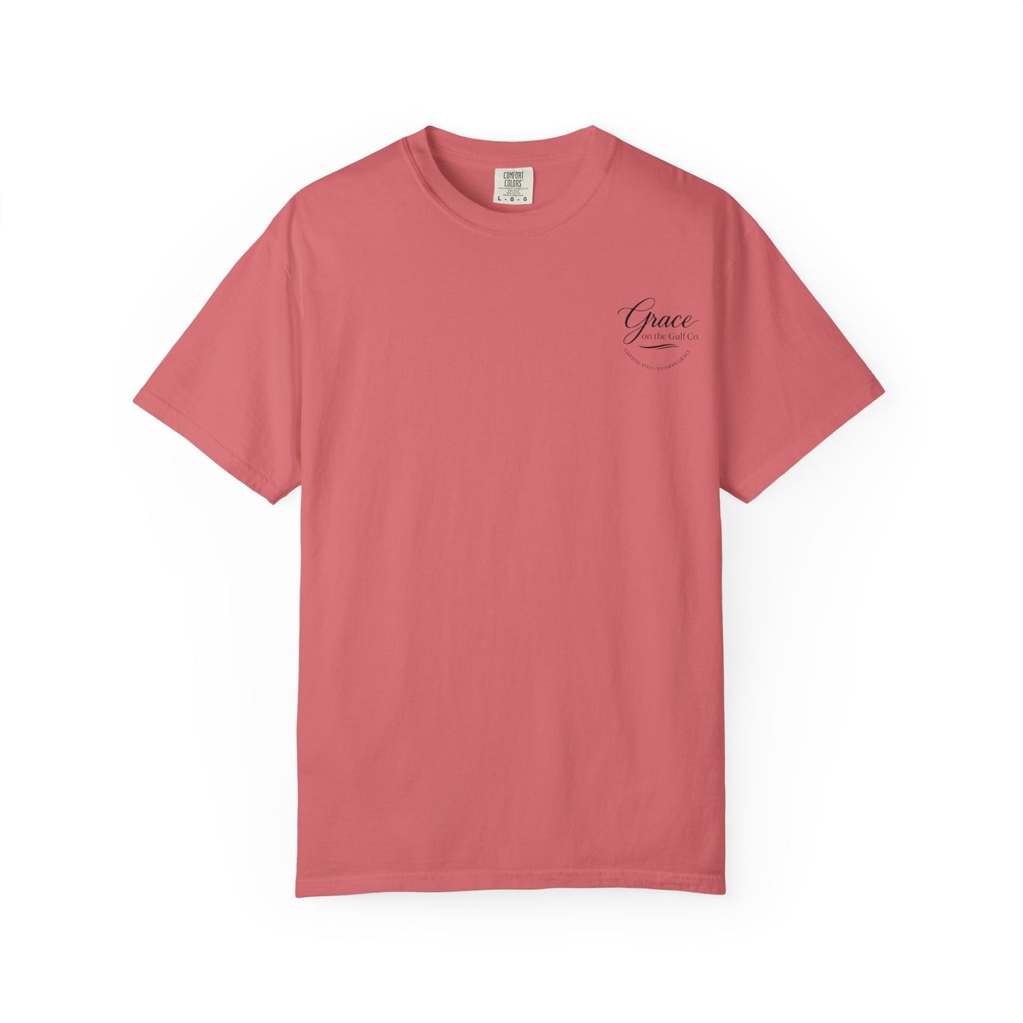 Chasing His Purpose- Grace on the Gulf-Classic White Garment-Dyed T-Shirt