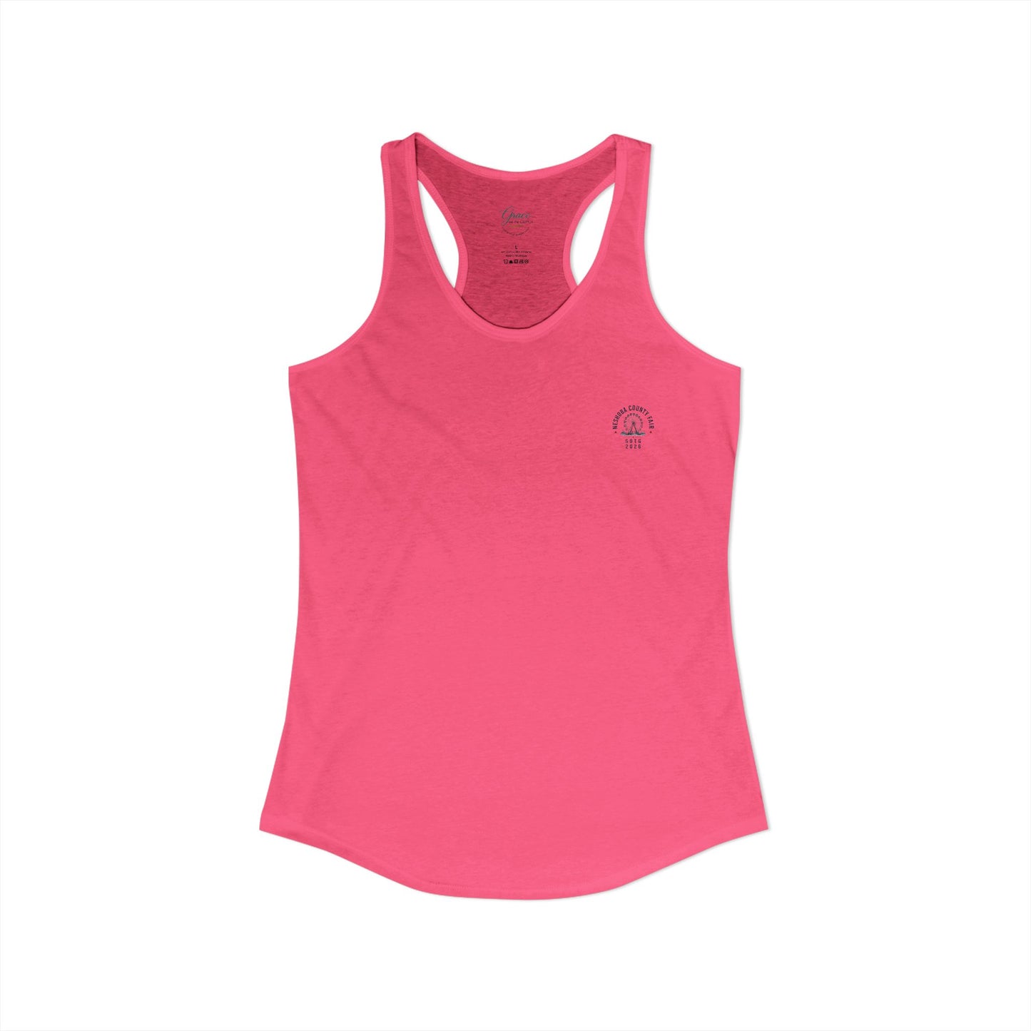 Neshoba County Fair Cabin House party Women's Ideal Racerback Tank