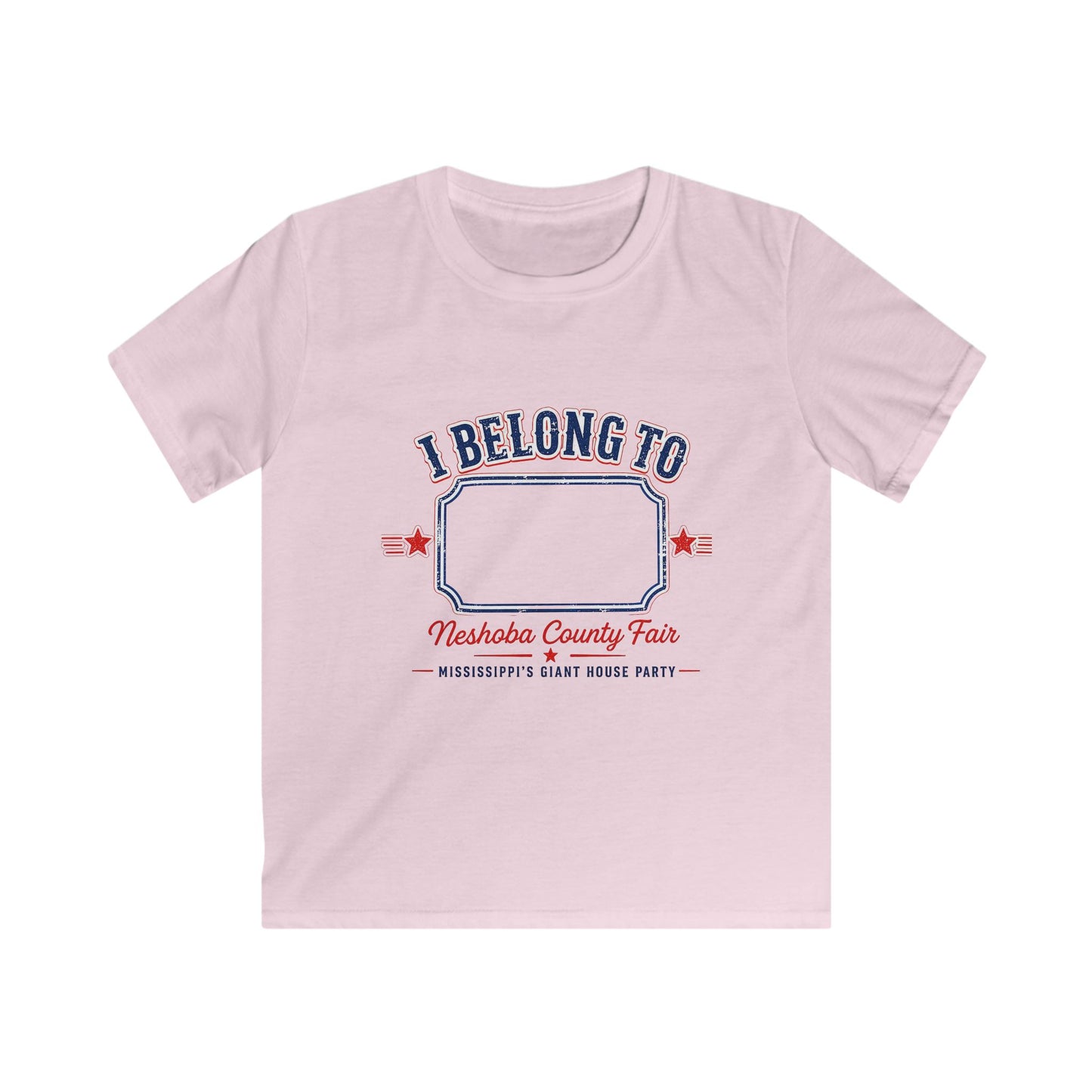 Kids Tee — "I Belong To" County Fair Name-Tag Design