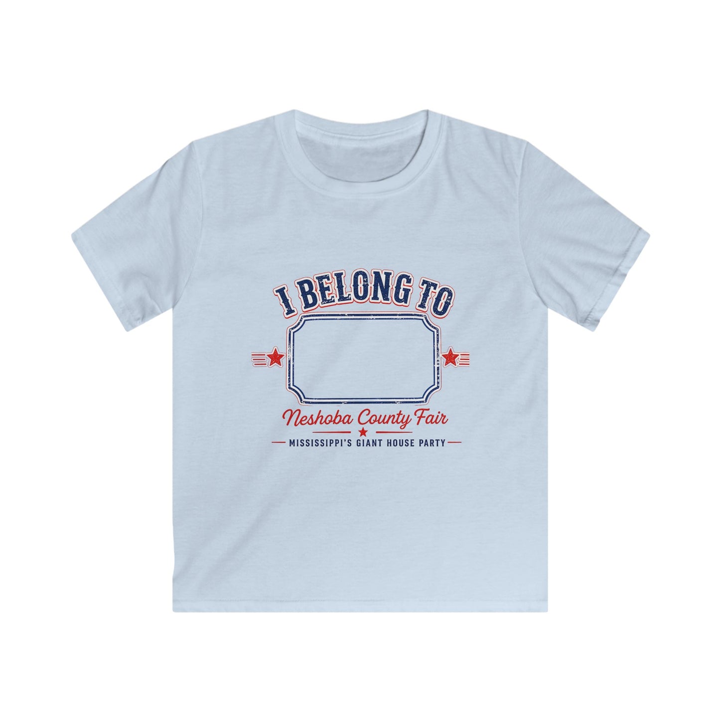 Kids Tee — "I Belong To" County Fair Name-Tag Design