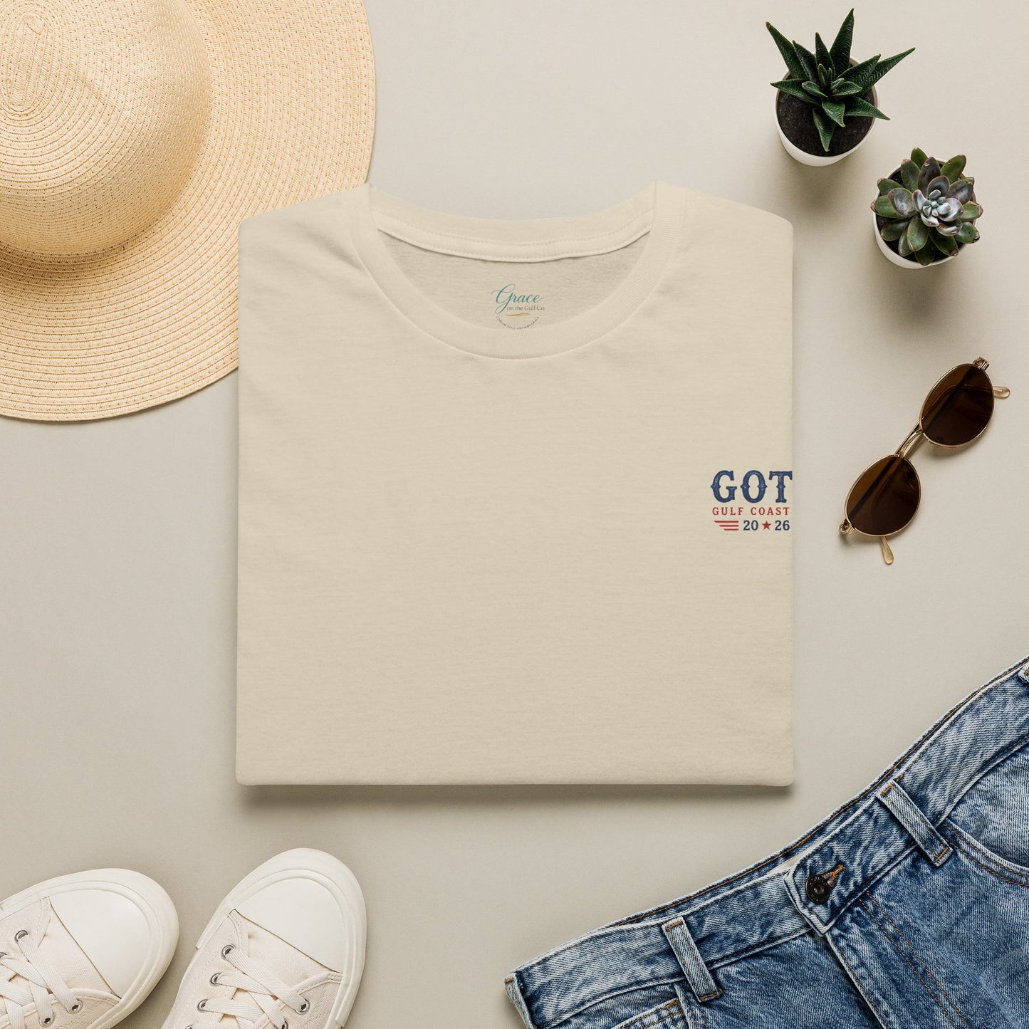 GOTG USA Tight Lights T-Shirt - Minimal Organic Cotton-Inspired Tee