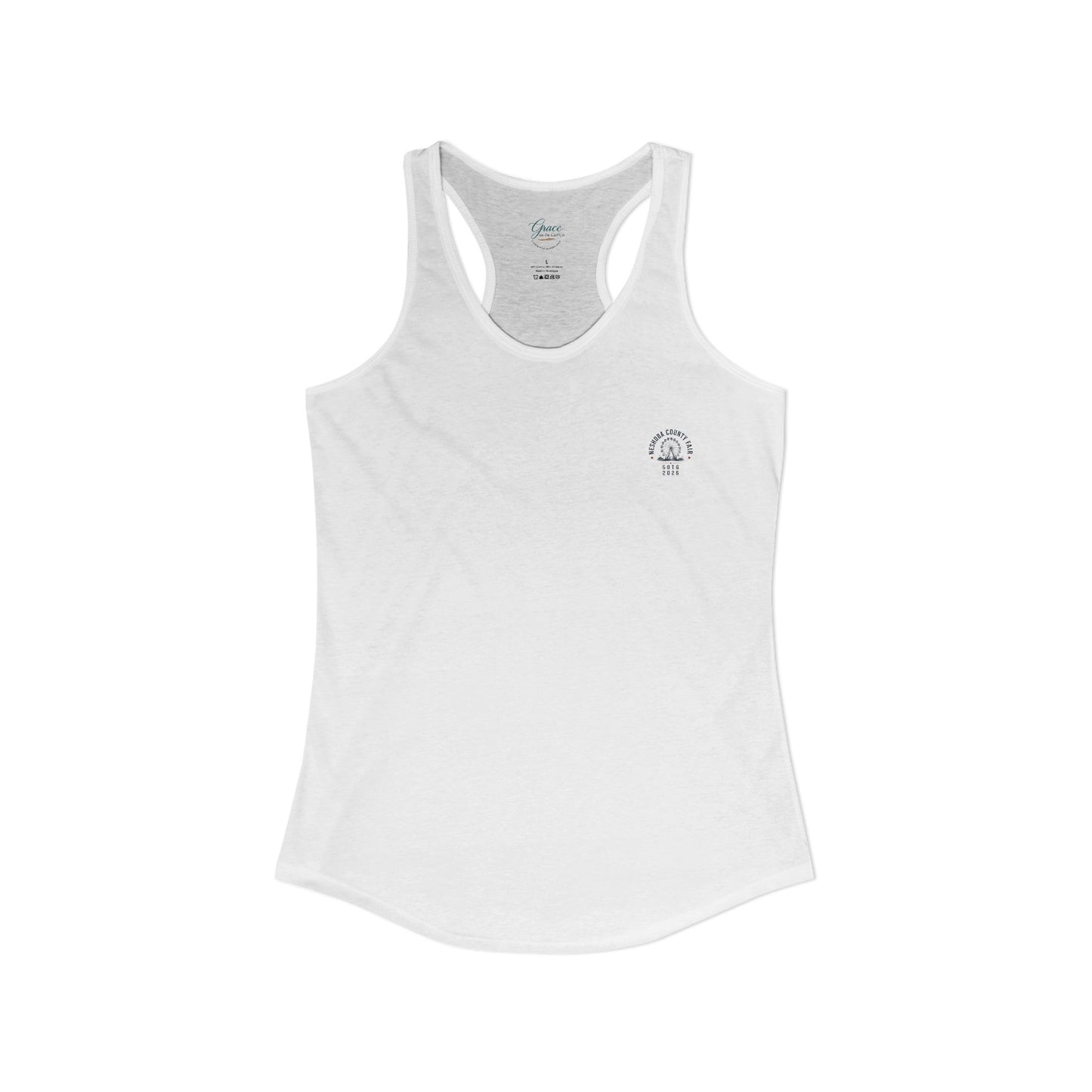 Neshoba County Fair Cabin House party Women's Ideal Racerback Tank