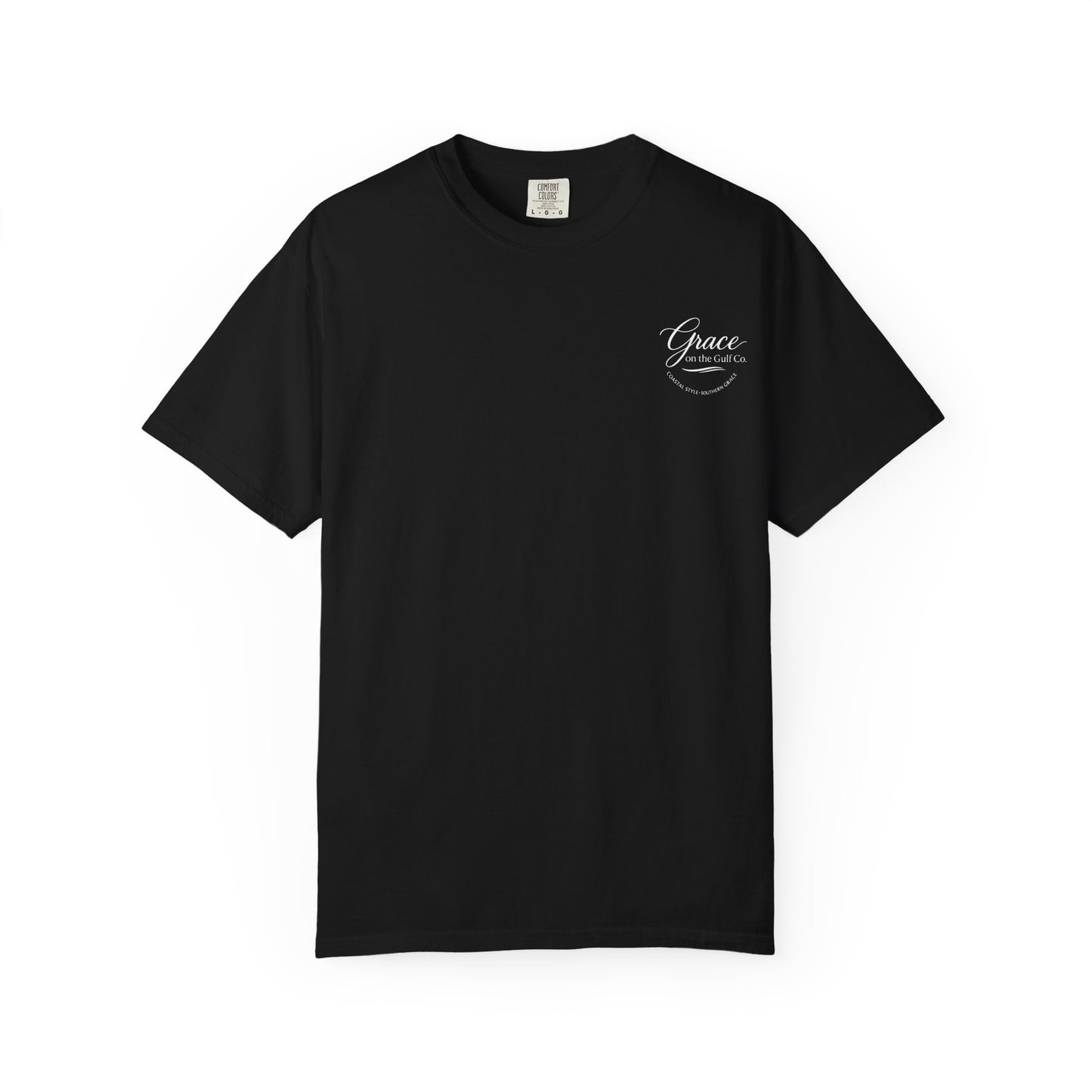 Chasing His Purpose- Grace on the Gulf-Classic White Garment-Dyed T-Shirt