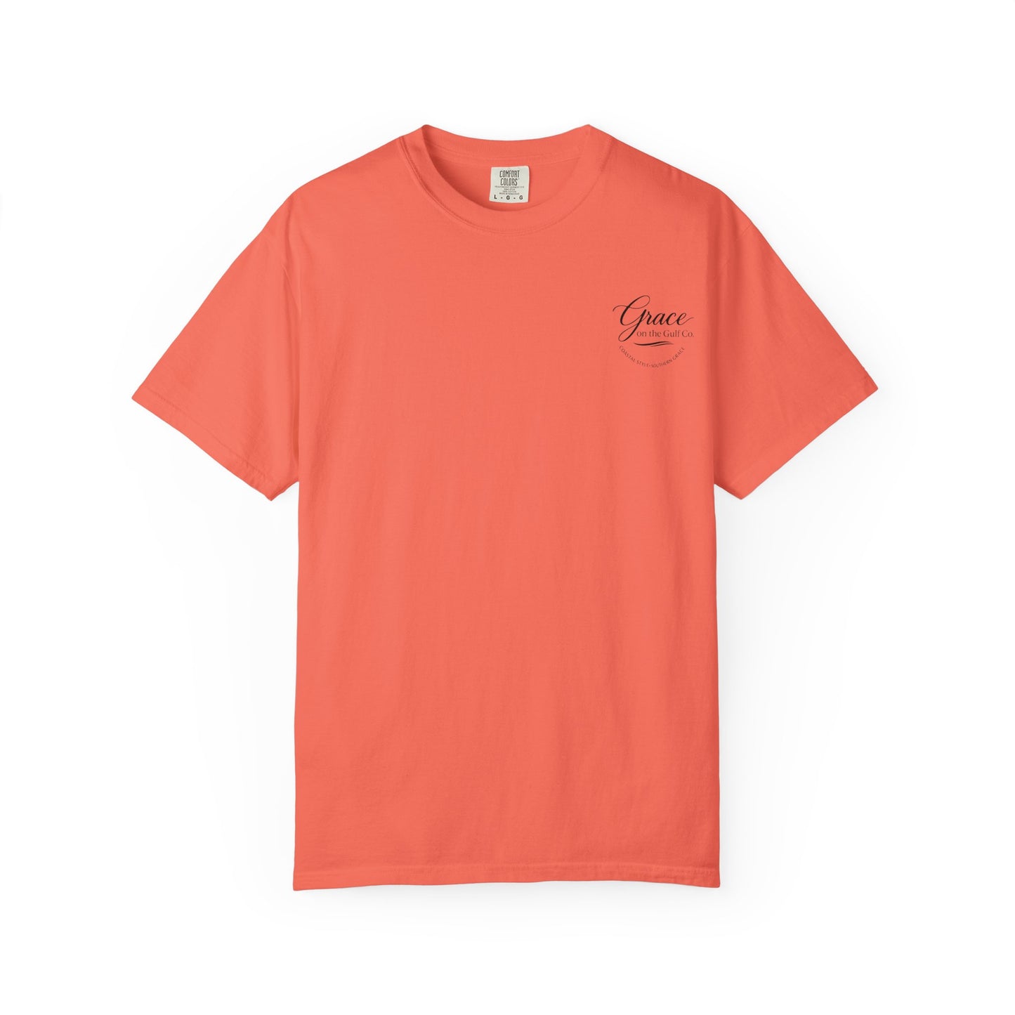 Chasing His Purpose- Grace on the Gulf-Classic White Garment-Dyed T-Shirt
