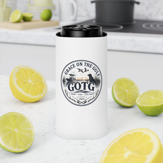 Can Cooler — "Grace on the Gulf" GOTG Fishing & Boating Beverage Koozie