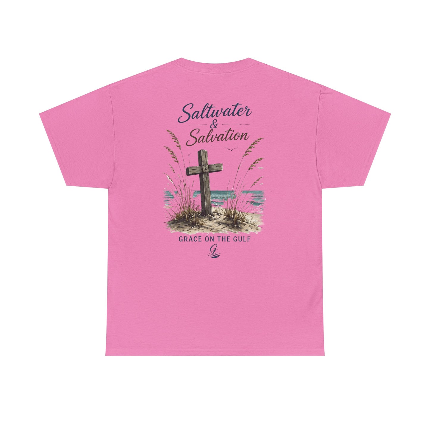 GOTG Saltwater & Salvation Tee — Grace on the Gulf Beach Christian T‑Shirt