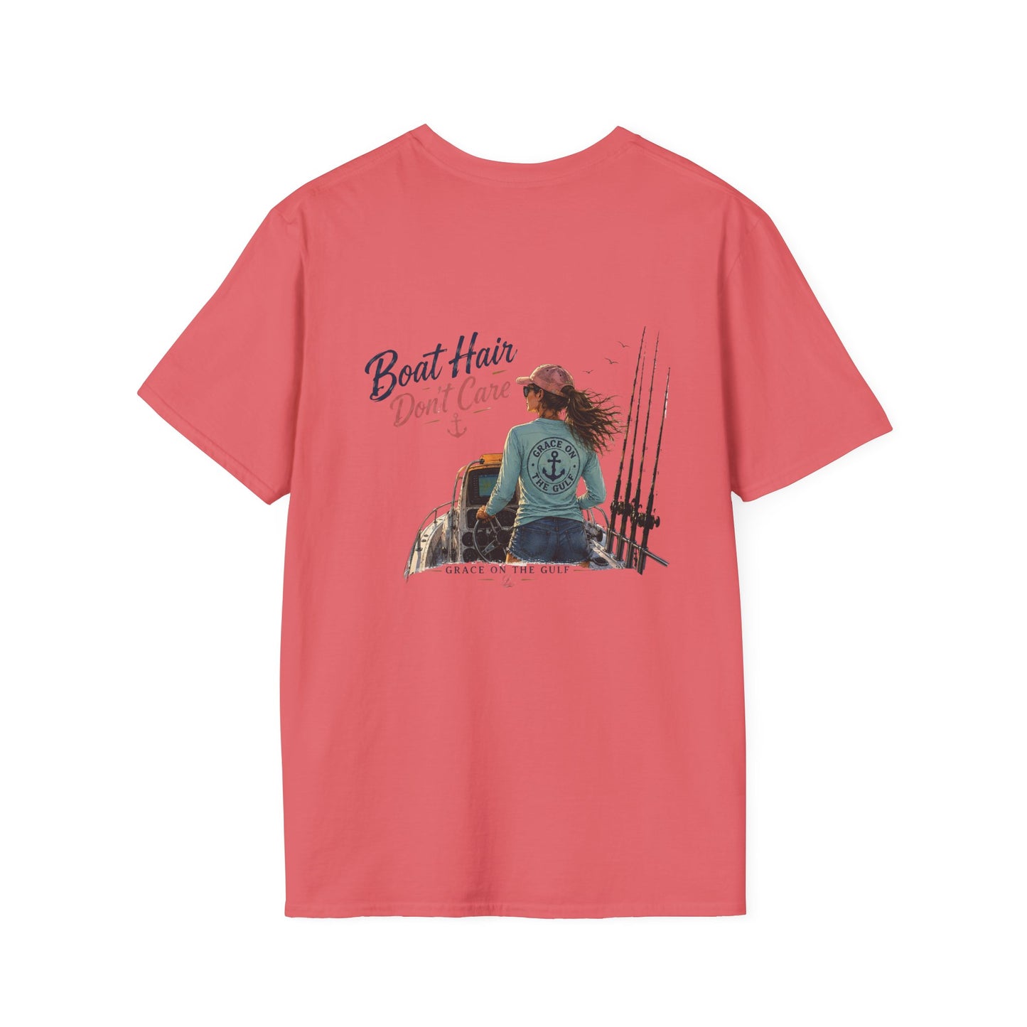 Minimal GOTG Boat Hair don’t Care T‑Shirt — Casual Marvel Guardians Graphic Tee