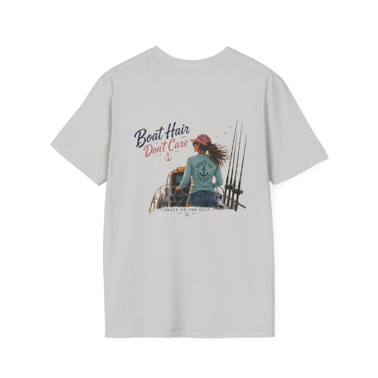 Minimal GOTG Boat Hair don’t Care T‑Shirt — Casual Marvel Guardians Graphic Tee
