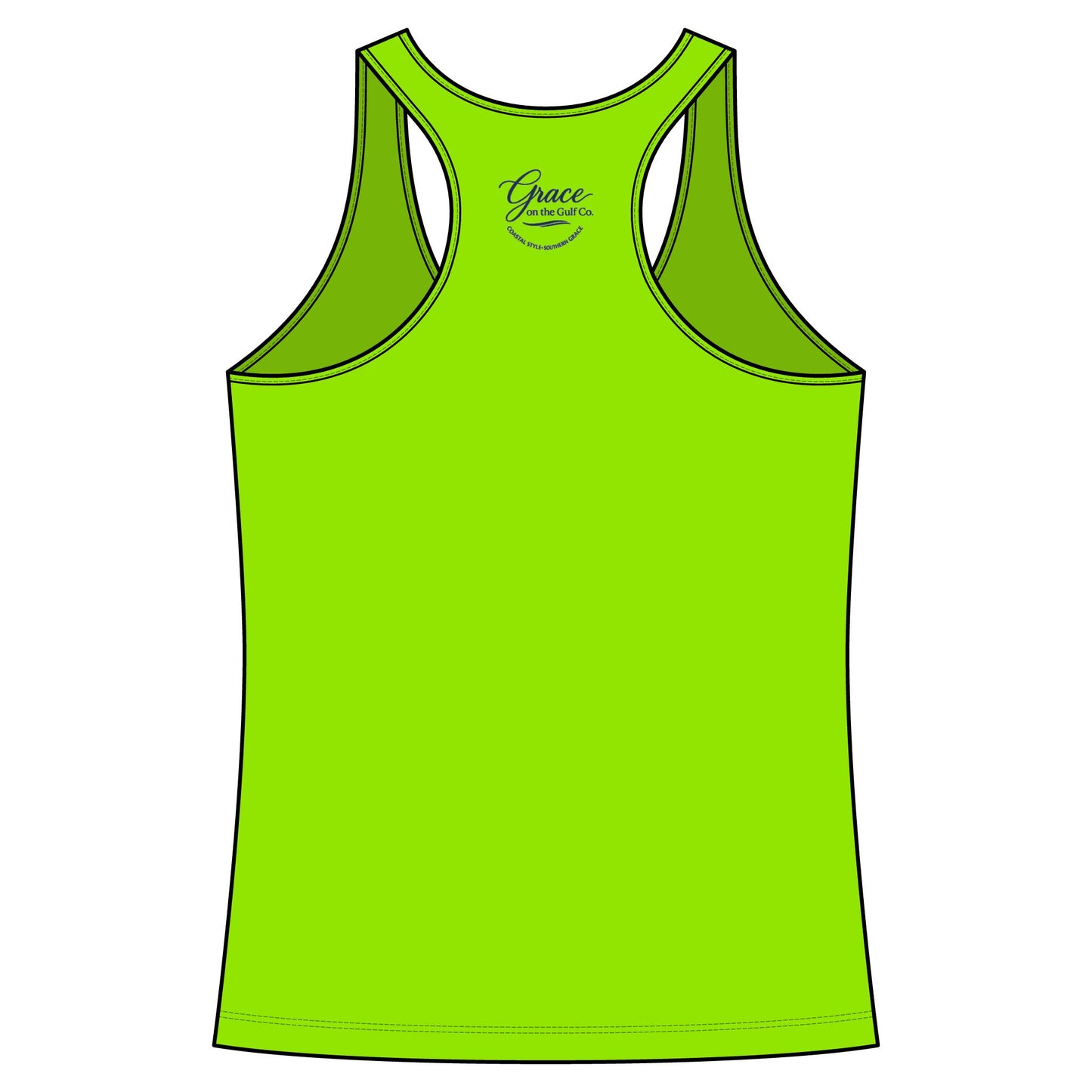 Salt Air Fishing Racerback Tank - Coastal Fishing Boat Trio Graphic