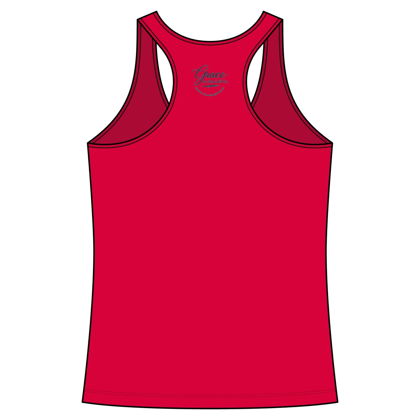 Salt Air Fishing Racerback Tank - Coastal Fishing Boat Trio Graphic