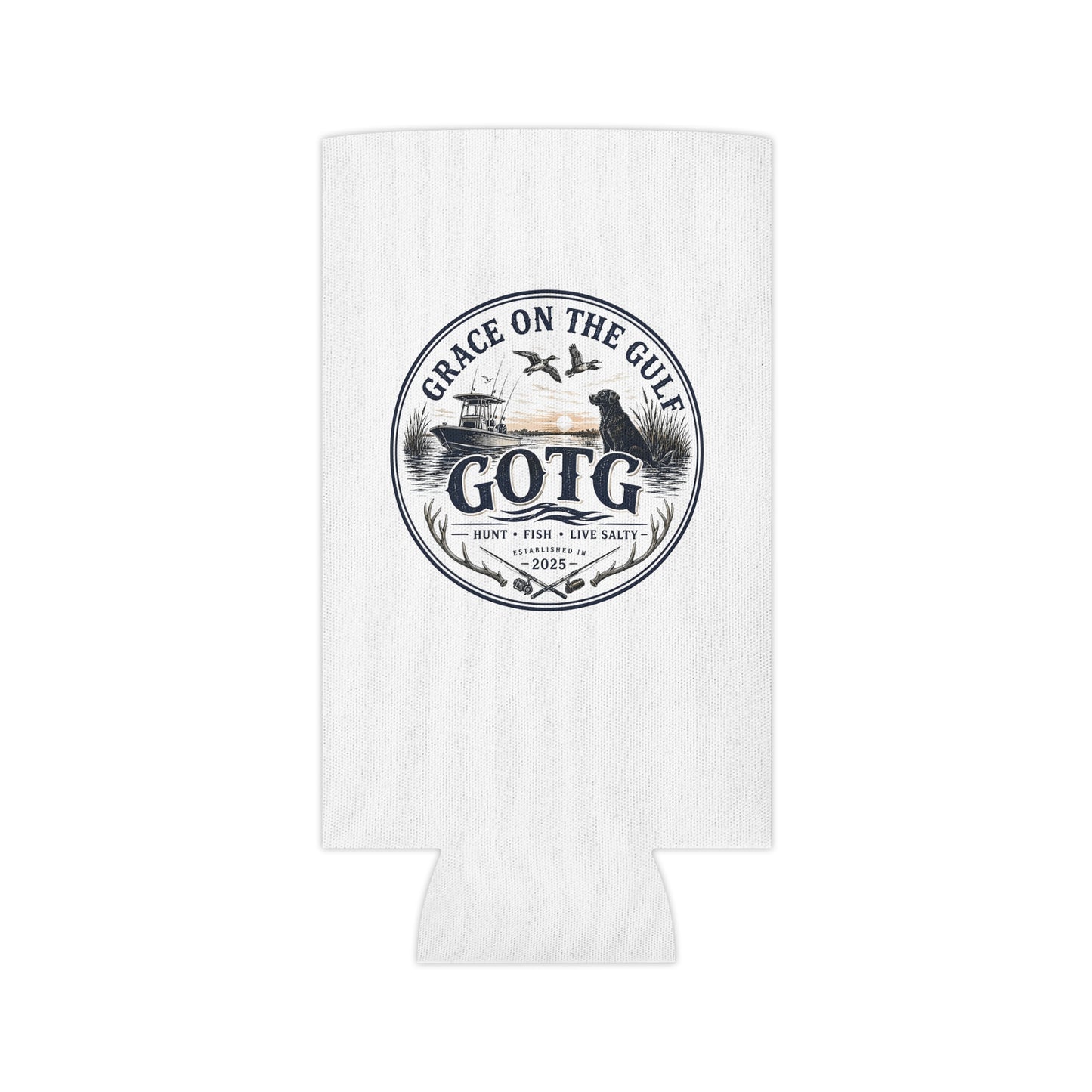 Can Cooler — "Grace on the Gulf" GOTG Fishing & Boating Beverage Koozie