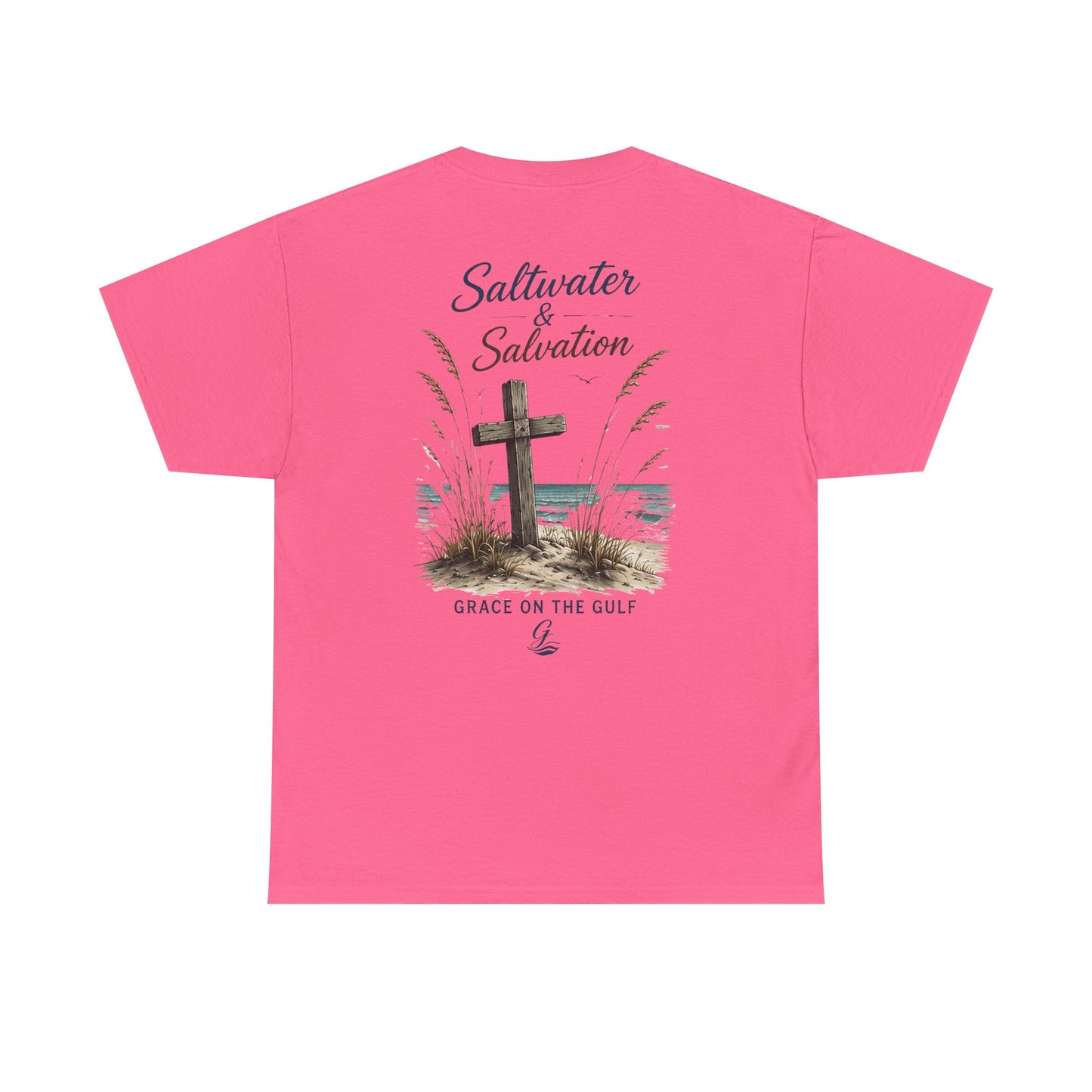 GOTG Saltwater & Salvation Tee — Grace on the Gulf Beach Christian T‑Shirt