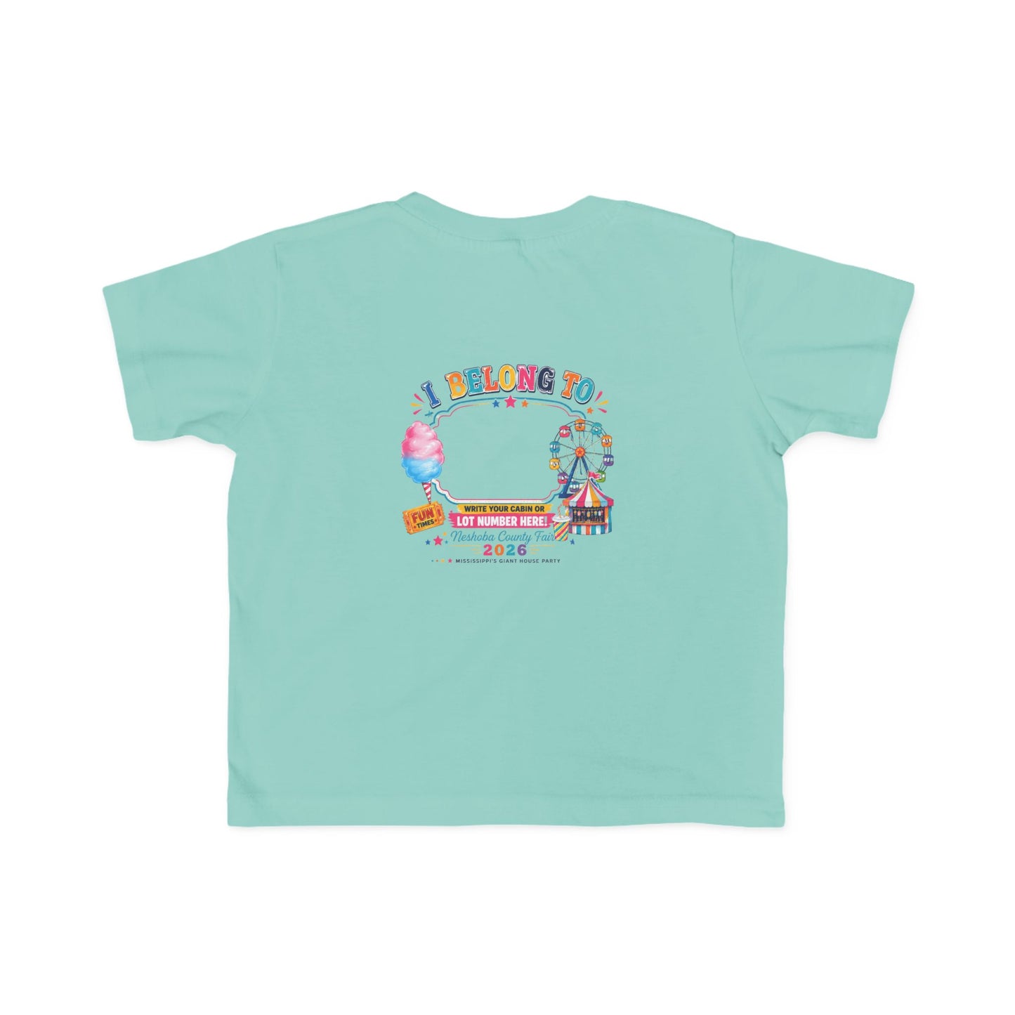Toddler Tee — I Belong To Mom & Dad | Colorful Carnival Fair 2026 Kids T‑Shirt