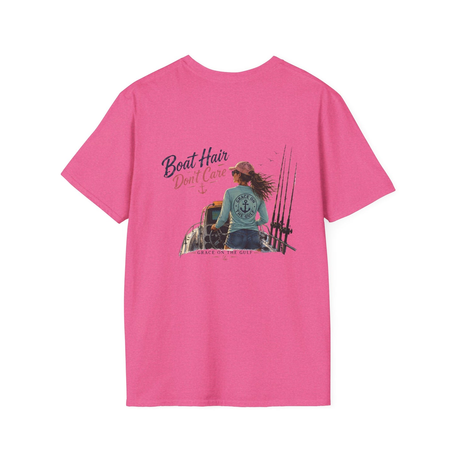 Minimal GOTG Boat Hair don’t Care T‑Shirt — Casual Marvel Guardians Graphic Tee