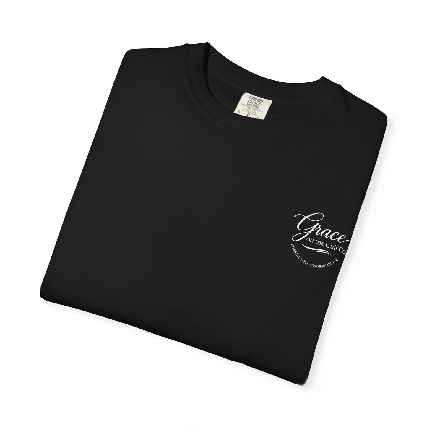 Chasing His Purpose- Grace on the Gulf-Classic White Garment-Dyed T-Shirt