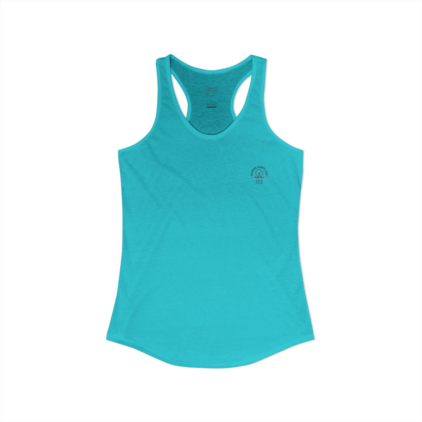 Neshoba County Fair Cabin House party Women's Ideal Racerback Tank