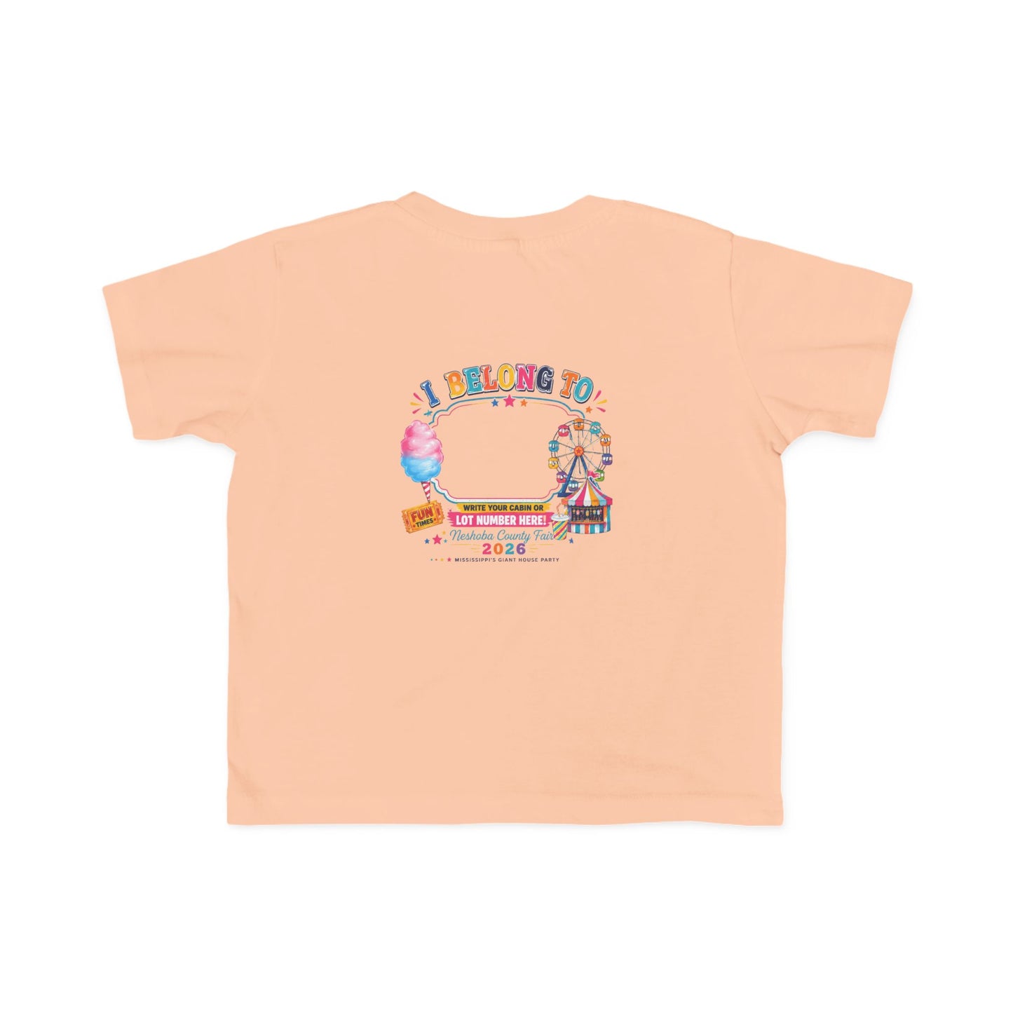 Toddler Tee — I Belong To Mom & Dad | Colorful Carnival Fair 2026 Kids T‑Shirt