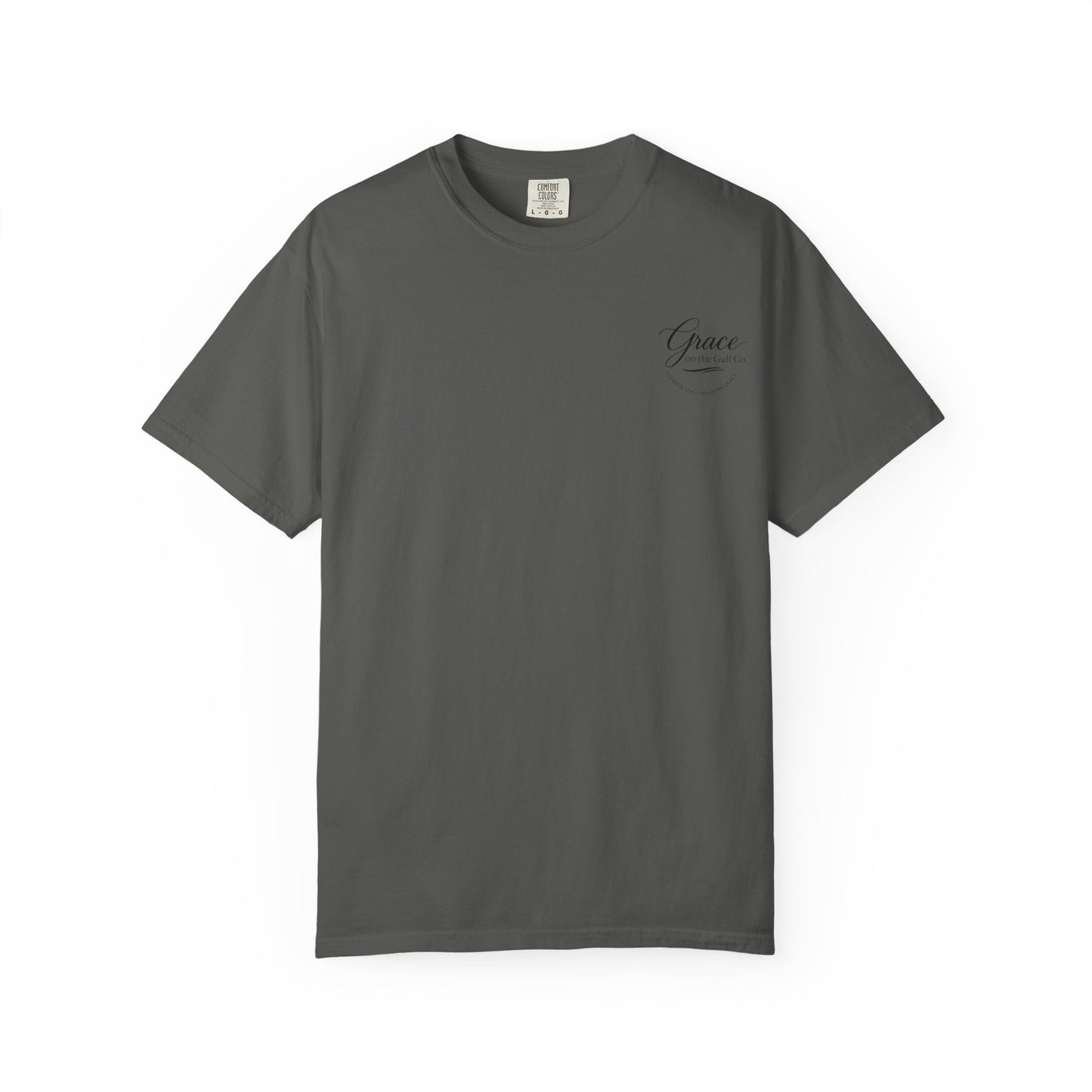Chasing His Purpose- Grace on the Gulf-Classic White Garment-Dyed T-Shirt