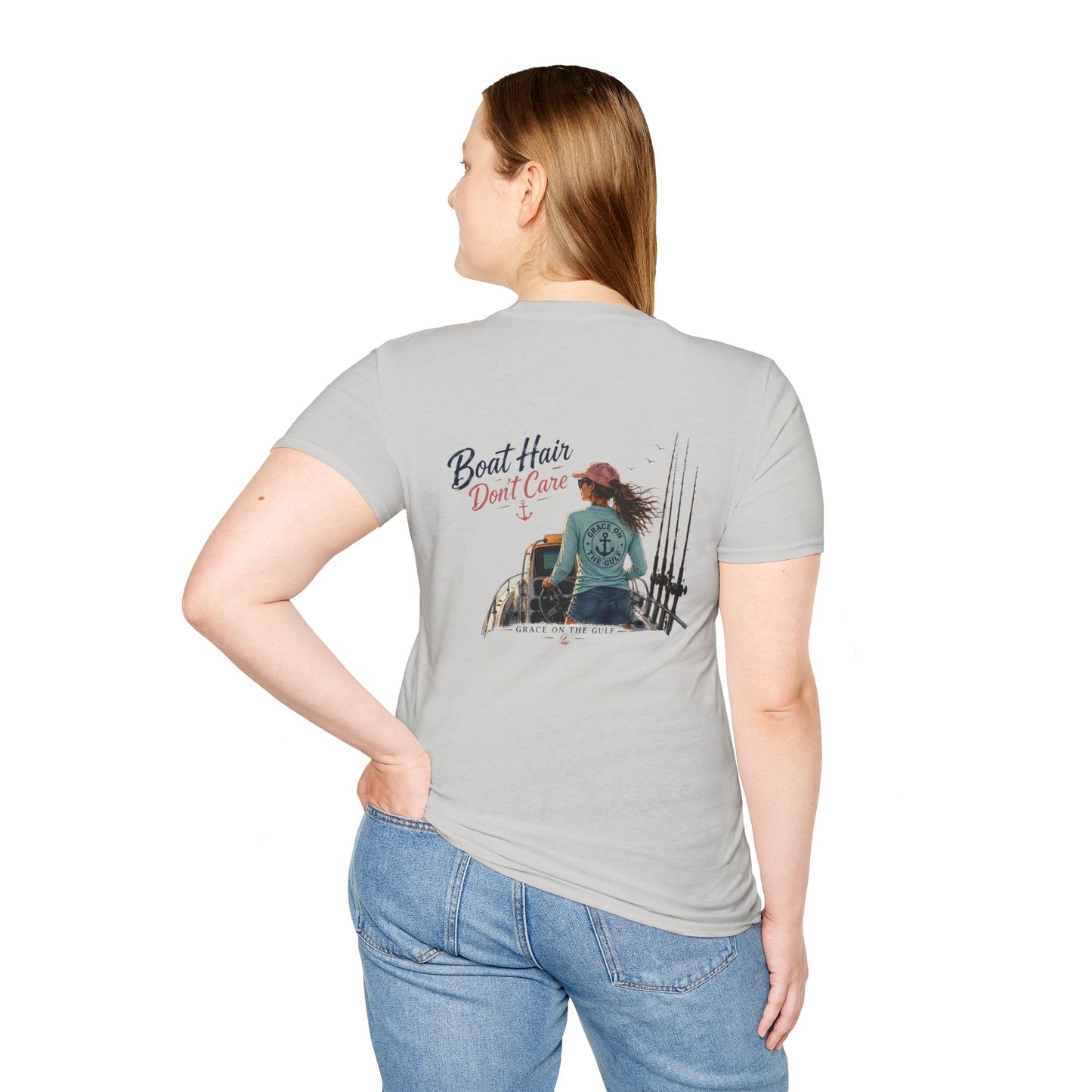 Minimal GOTG Boat Hair don’t Care T‑Shirt — Casual Marvel Guardians Graphic Tee