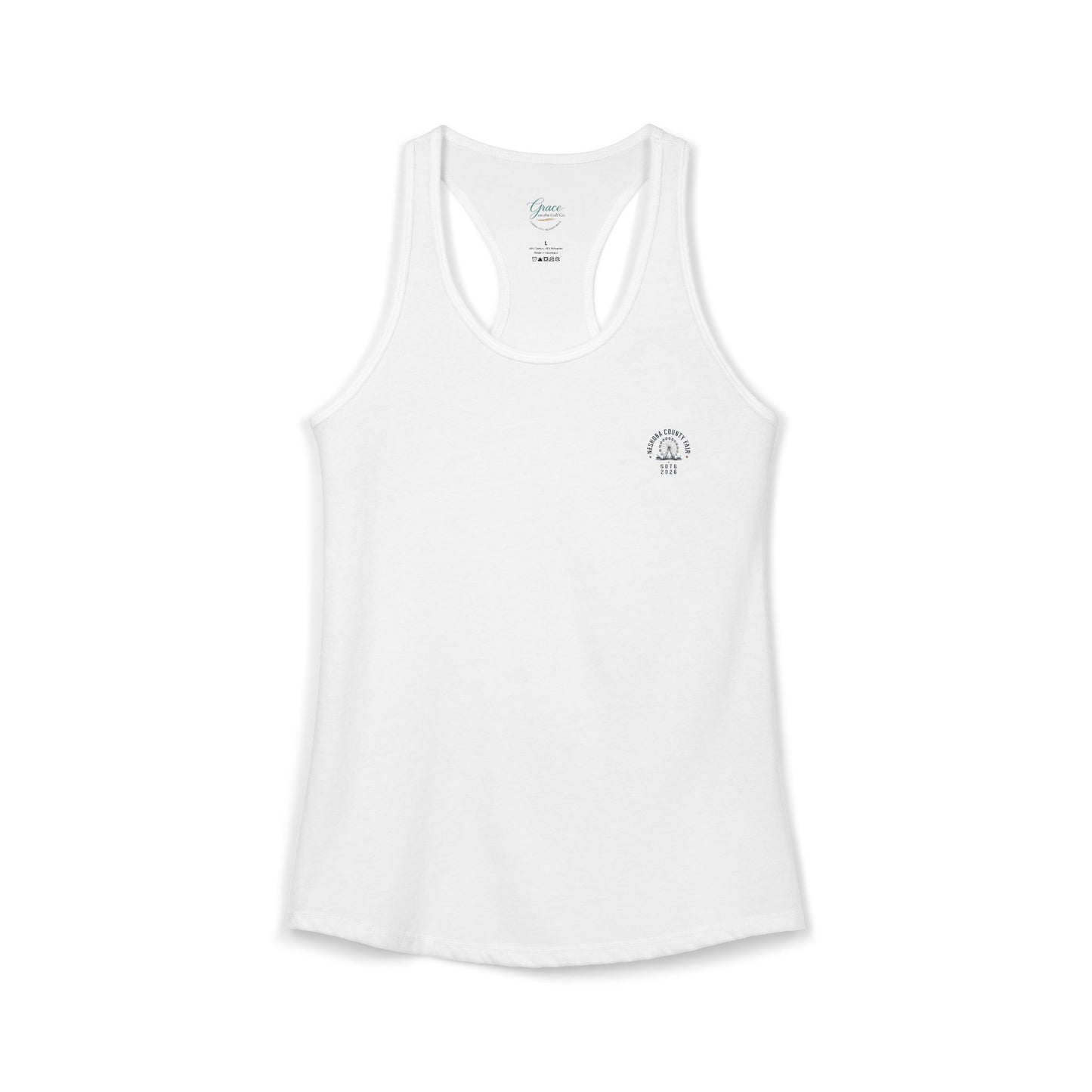 Neshoba County Fair Cabin House party Women's Ideal Racerback Tank