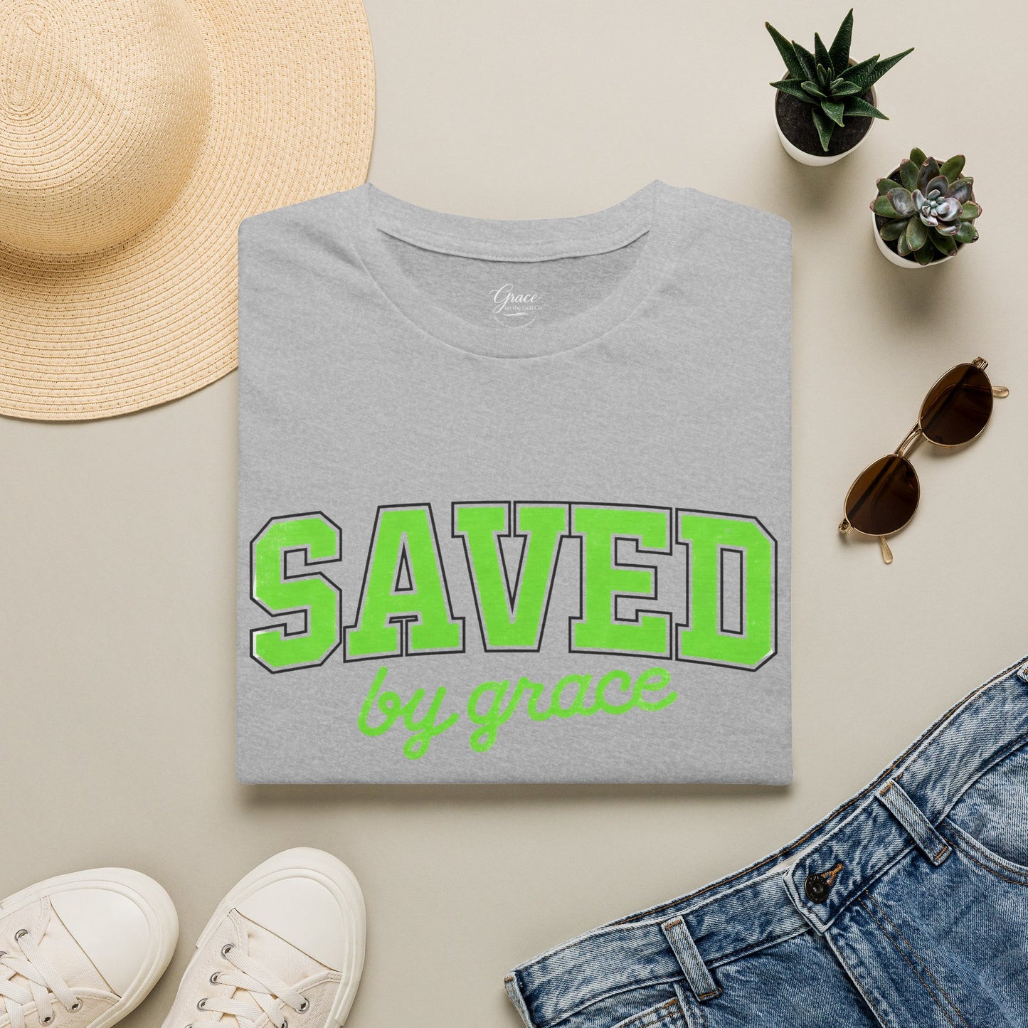 Saved by Grace T-Shirt — Christian Faith Graphic Tee